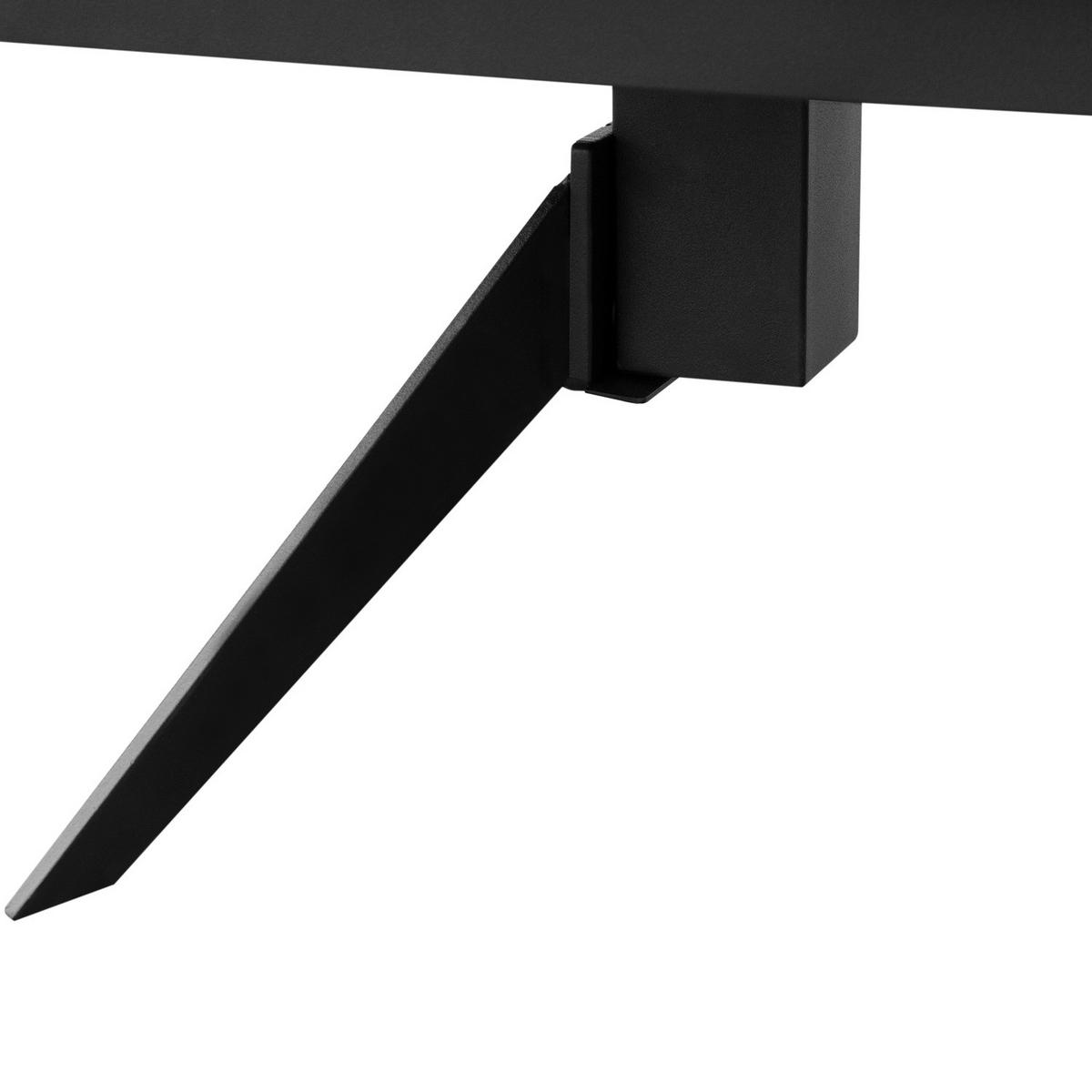 TV-LOWBOARD - Eiche Dekor / Schwarz - Eichefarben/Schwarz, Holzwerkstoff/Metall (200/46/40cm) - home24