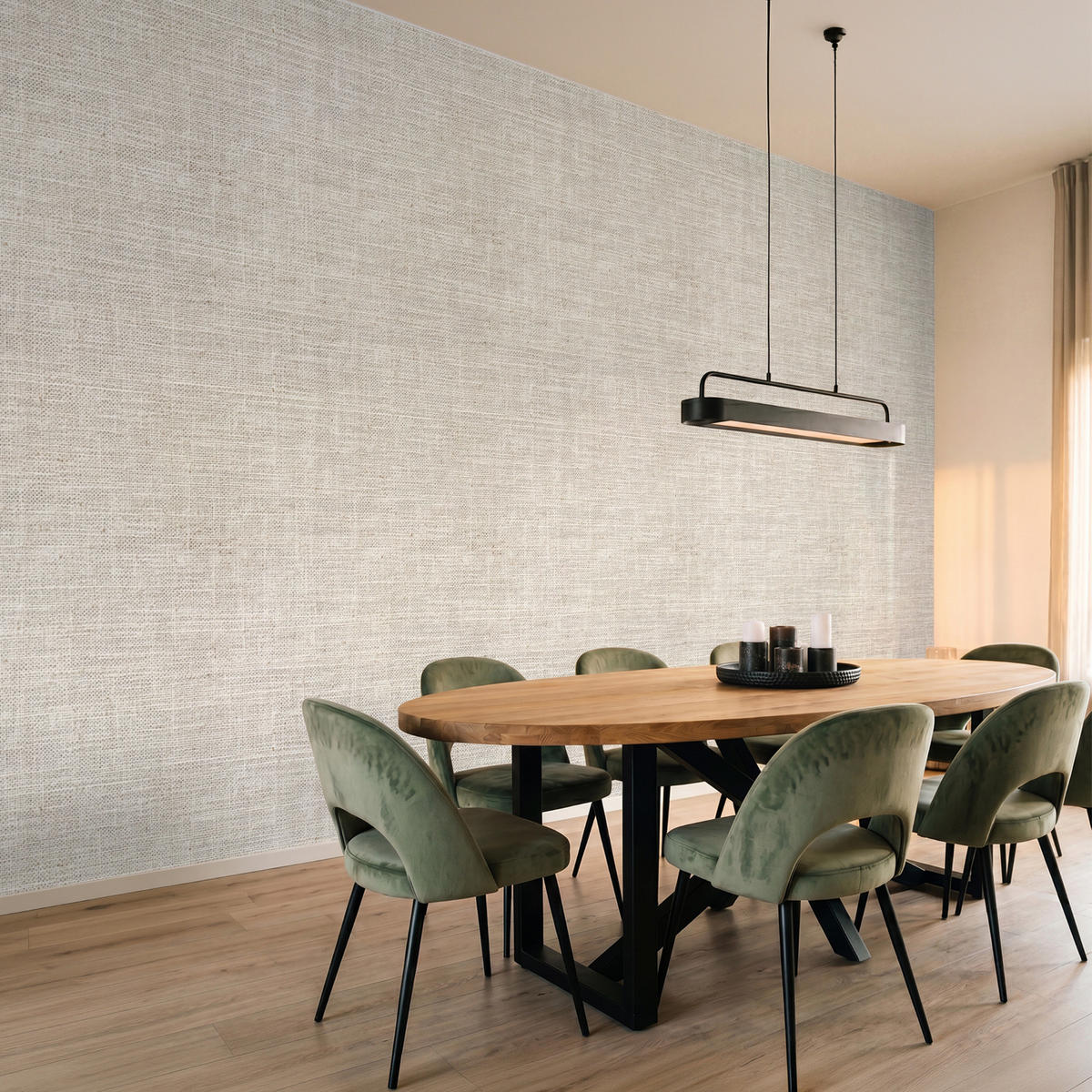TAPETE - Leinen - Textur - Beige - 500x280 cm - Creme, Papier (500/280cm) - OnlyWow