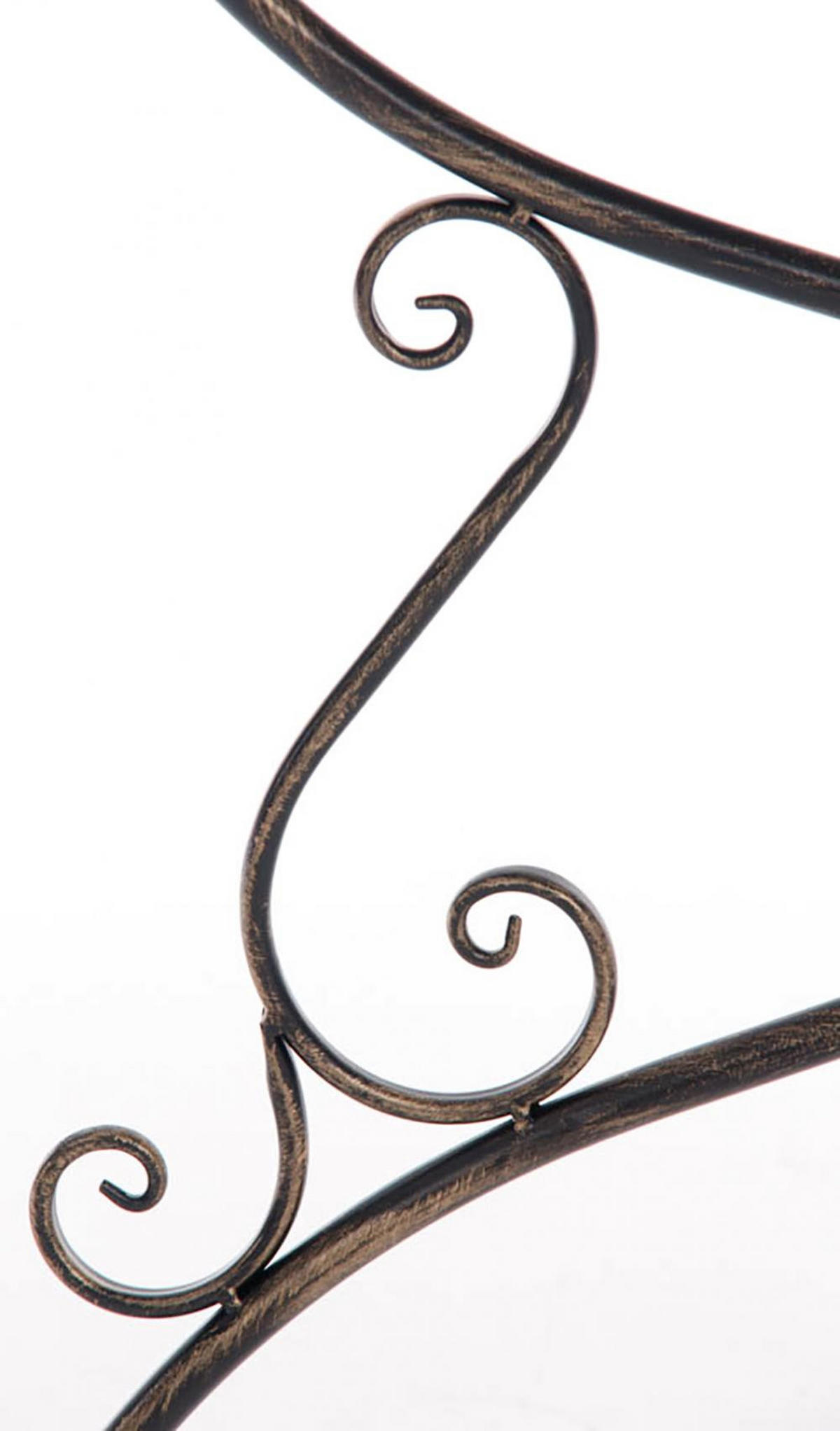 GARTENBEISTELLTISCH rund Ø70 cm Metall bronze - Bronzefarben, Metall (70/70/74cm) - CLP
