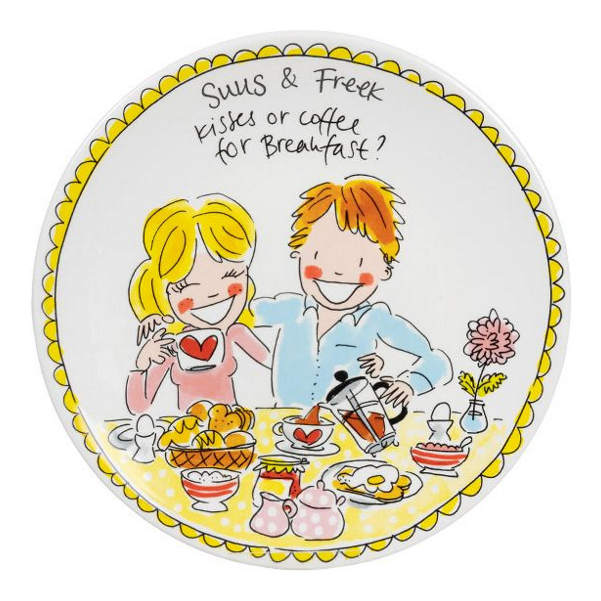 FRÜHSTÜCKSTELLER Liebe in Bunt - 22cm - Multicolor, Keramik (21.8/21.8/2.5cm) - Blond Amsterdam