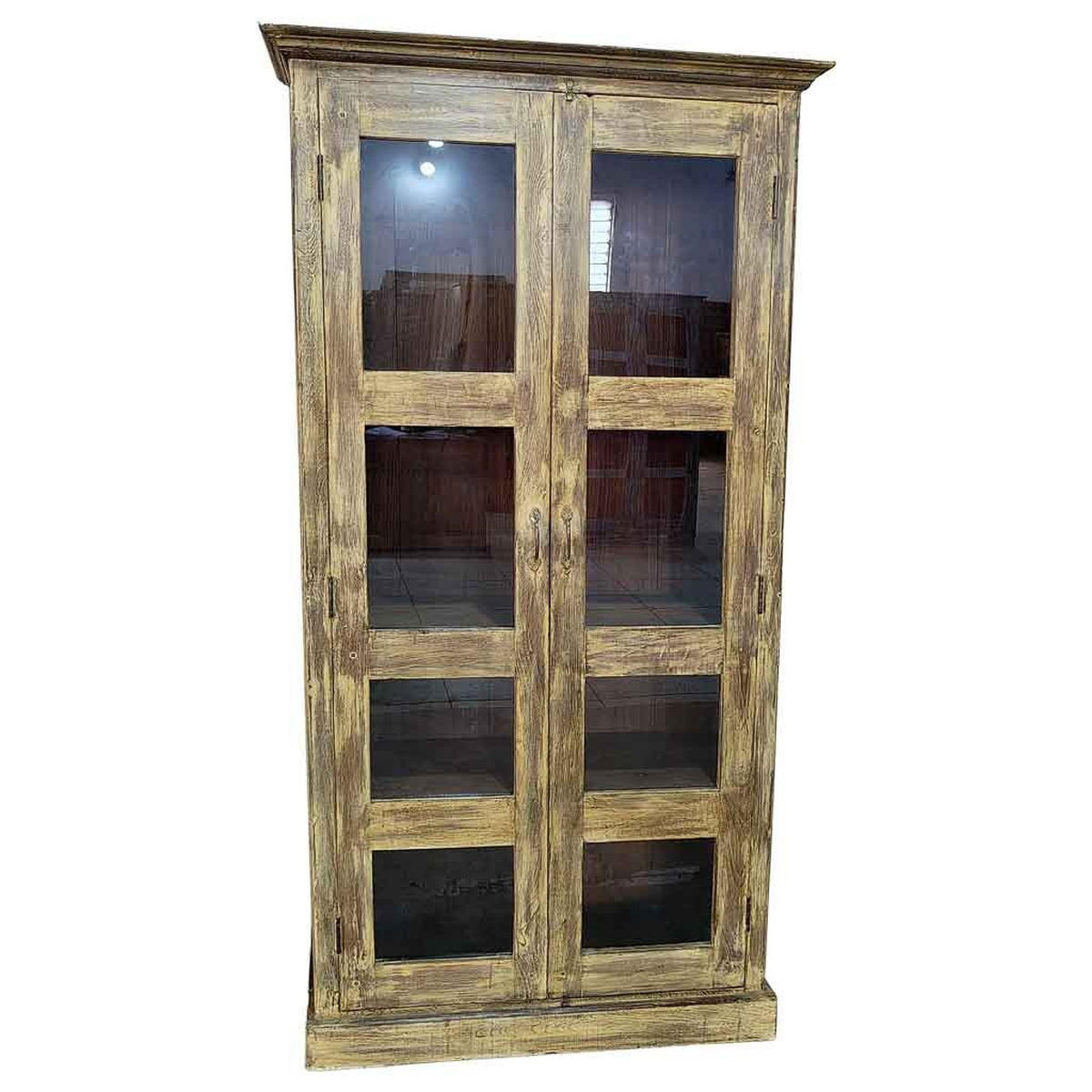 VITRINE aus Holz, 110x40x45cm - Braun, Holz (110/180/45cm) - Wanderlust