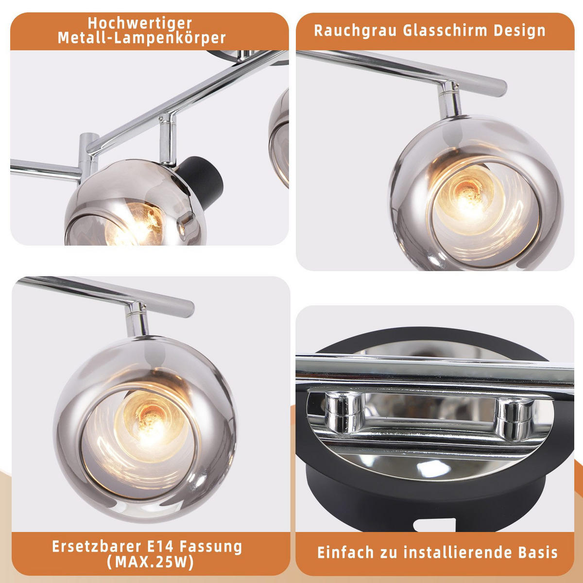 DECKENLEUCHTE Levins 151/15.5/17.5cm - Dunkelgrau, Metall (151/15.5/17.5cm) - Nettlife