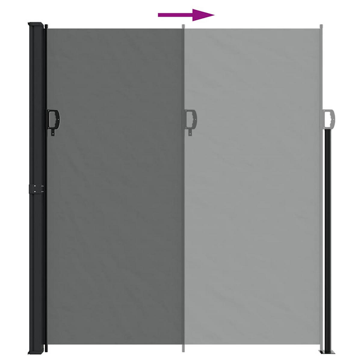 SEITENMARKISE Ausziehbar Anthrazit 220/500 Cm - Anthrazit, Textil (220/500cm) - vidaXL