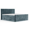 BOXSPRINGBETT Ava Blau 200/200 cm - Blau/Schwarz, Holz/Holzwerkstoff (200/200cm) - Maison de Reve