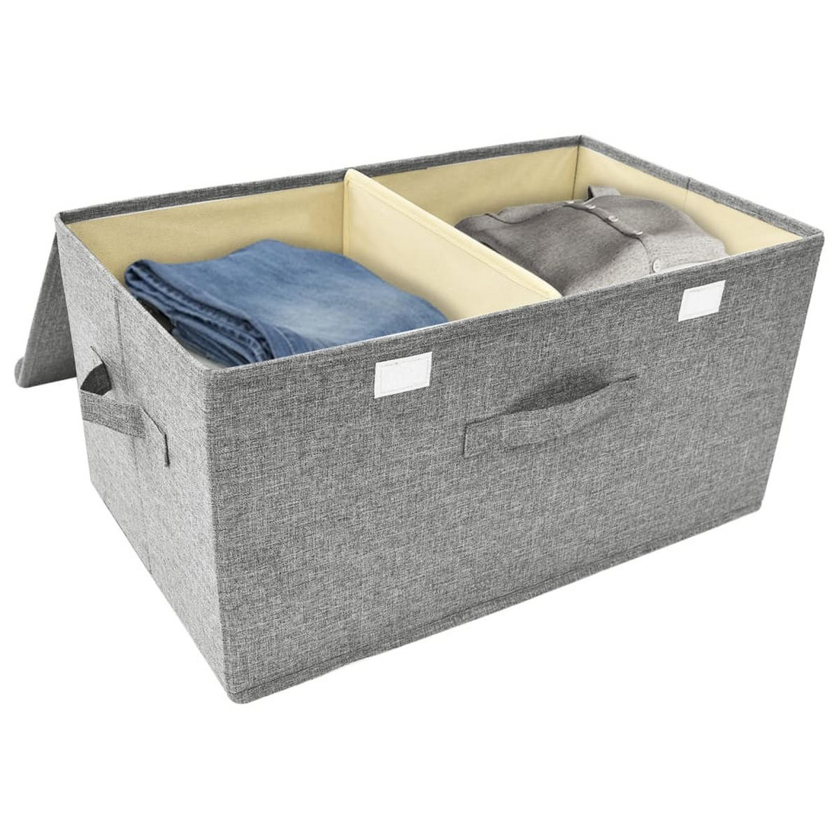 AUFBEWAHRUNGSBOXEN 2er set Stoff 50/30/25 Cm Grau - Grau, Textil (30/25/50cm) - vidaXL