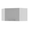 ECKHÄNGESCHRANK Kvantum W10/60/36 Dust Grey Matt / Weiß Matt 60 / 60 / 36cm - Weiß/Grau, Holz/Holzwerkstoff (60/36/60cm) - Feldmann-Wohnen
