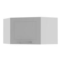 ECKHÄNGESCHRANK Kvantum W10/60/36 Dust Grey Matt / Weiß Matt 60 / 60 / 36cm - Weiß/Grau, Holz/Holzwerkstoff (60/36/60cm) - Feldmann-Wohnen