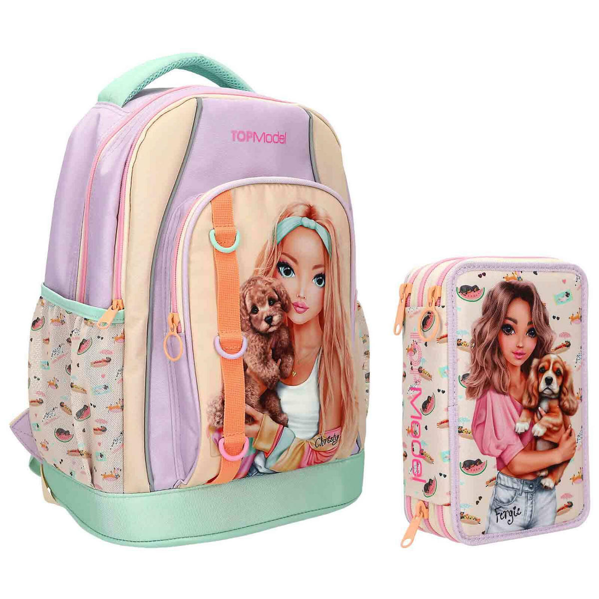 SCHUL-SET SUNNY DOG TOPModel bunt 2er Set - Multicolor, Textil (2/2cm) - Depesche Germany