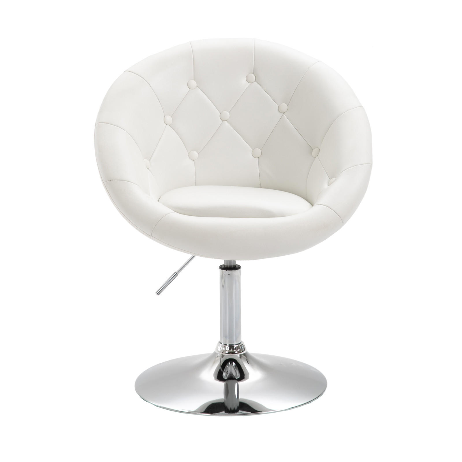 COCKTAILSESSEL HAVANNA Kunstleder Weiß - Hellrosa/Silberfarben, Textil (62/88/58cm) - SVITA