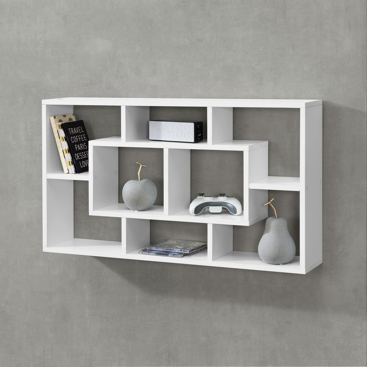 WANDREGAL Saputit - Weiß, Holzwerkstoff (85/48/16cm) - [en.casa]