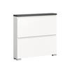 SCHUHSCHRANK Shoelove 18/95/88 cm - Grau, Holzwerkstoff (95/88/18cm) - Xonox