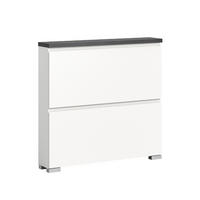 SCHUHSCHRANK Shoelove 18/95/88 cm - Grau, Holzwerkstoff (95/88/18cm) - Xonox