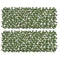 KUNSTHECKE 2er-Set DE-13754 ausziehbar 2x1 m Grün - Grün, Kunststoff (100/200cm) - ComfortXL