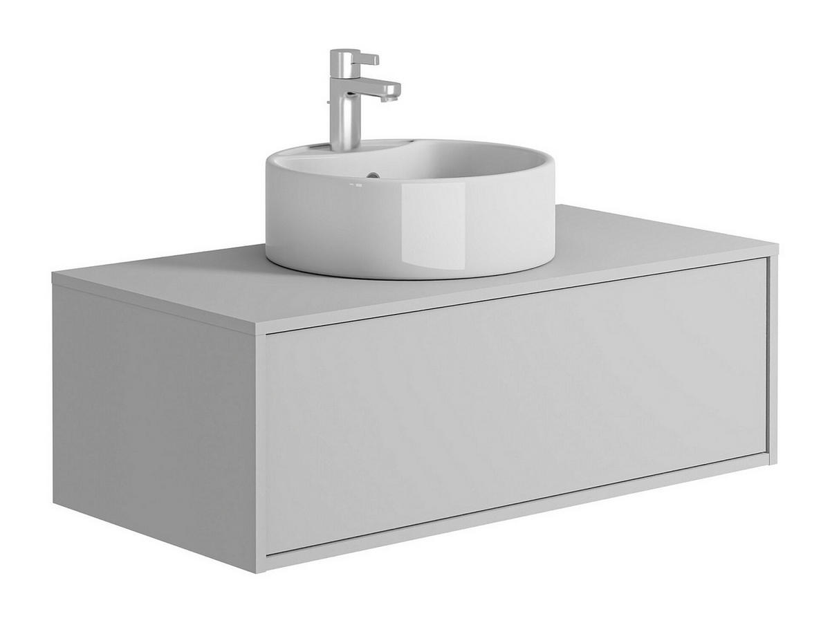 EINZELWASCHTISCH - 94 cm x 47 cm - Holz, Platte - Weiß - TEANA - Weiß, Holz (94/32/47cm) - Vente-Unique