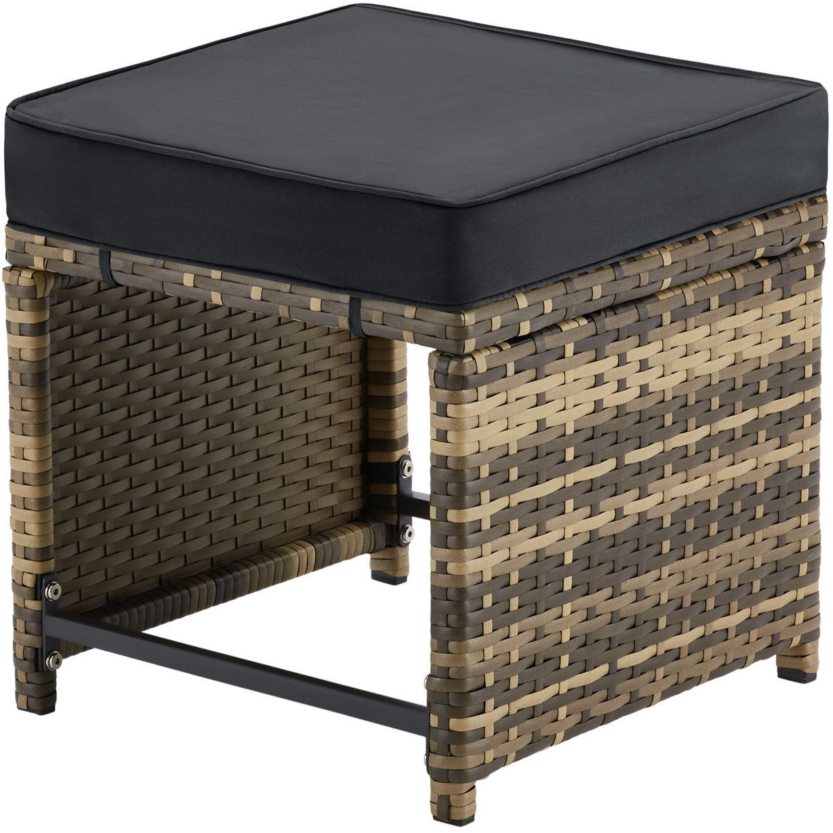 RATTANLOUNGE-SET 2-in-1 Monopoli, Sofa & Sitzgruppe, Polyrattan natur, 110 x 60 x 61,5 cm - Naturfarben, Kunststoff - tectake