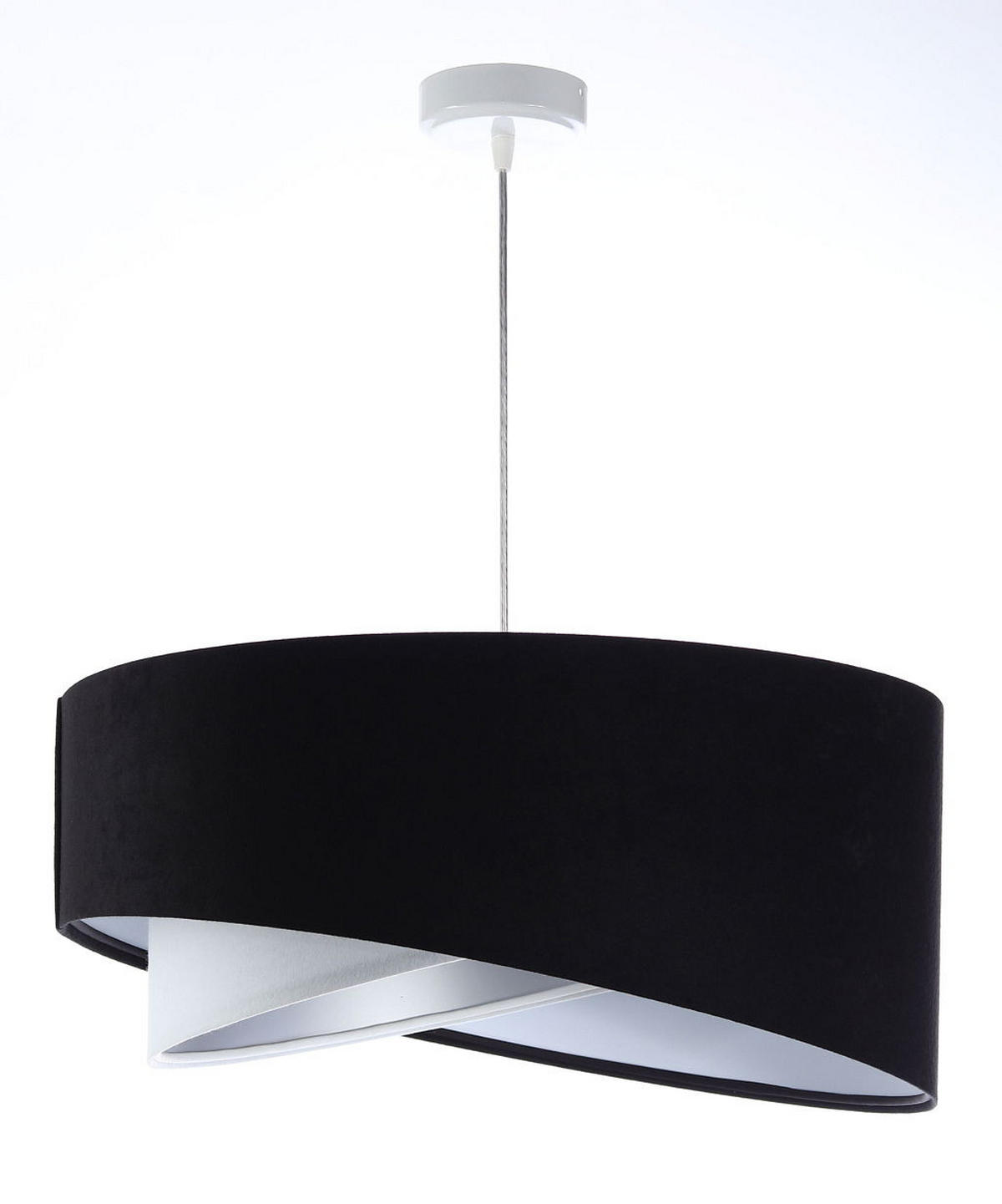 HÄNGELEUCHTE Schwarz 50/23 cm - Weiß, Kunststoff (50/1.3/23cm) - ONZENO