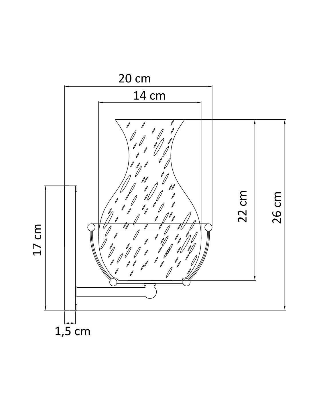 WANDLEUCHTE Elerina, Transparant, 30cm - Transparent, Glas (20/30/30cm) - KOSILUM