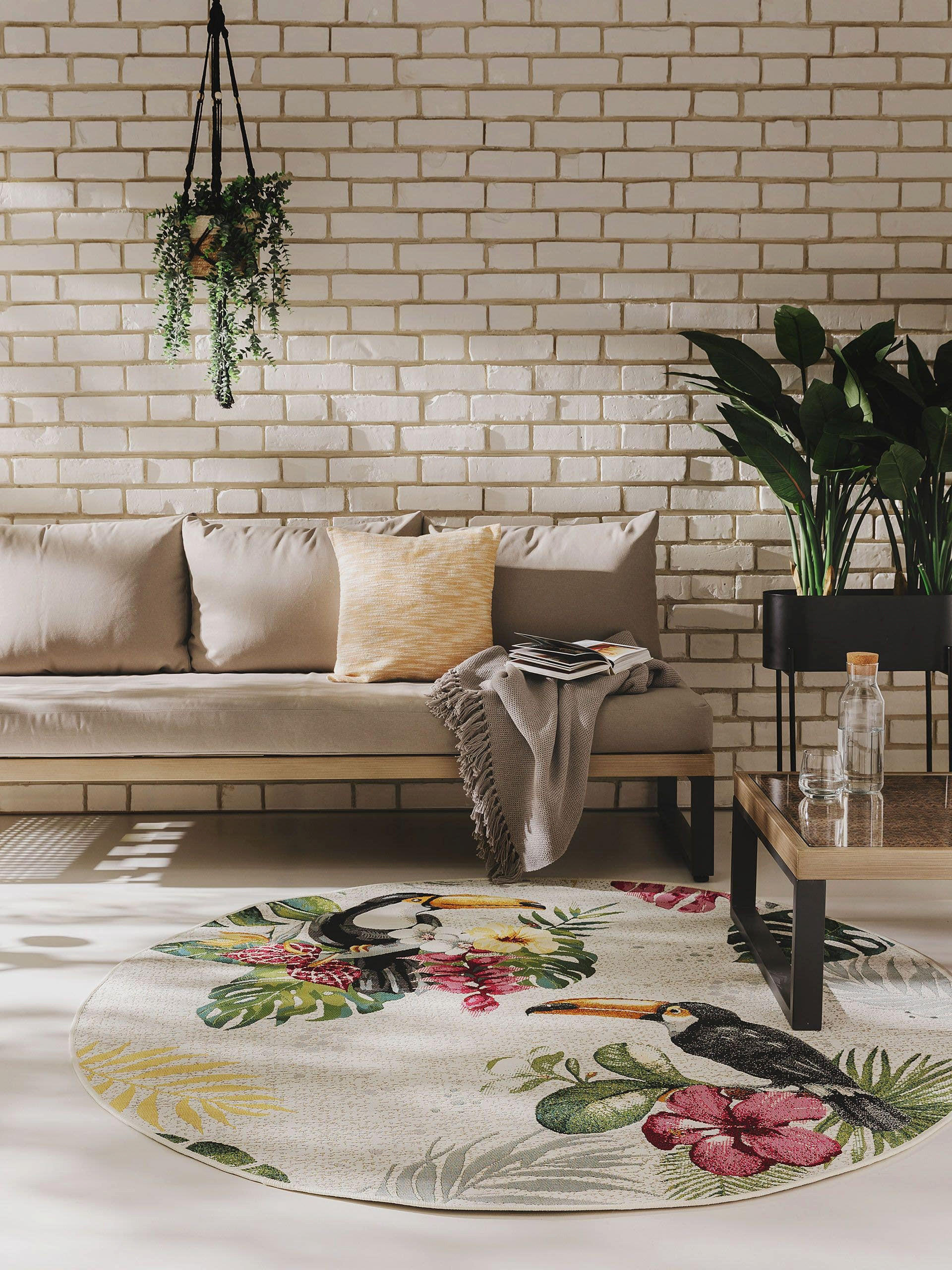 Outdoorteppich rund Artis Multicolor ø 160 cm rund - Multicolor, Textil (160/160cm) - benuta Nest