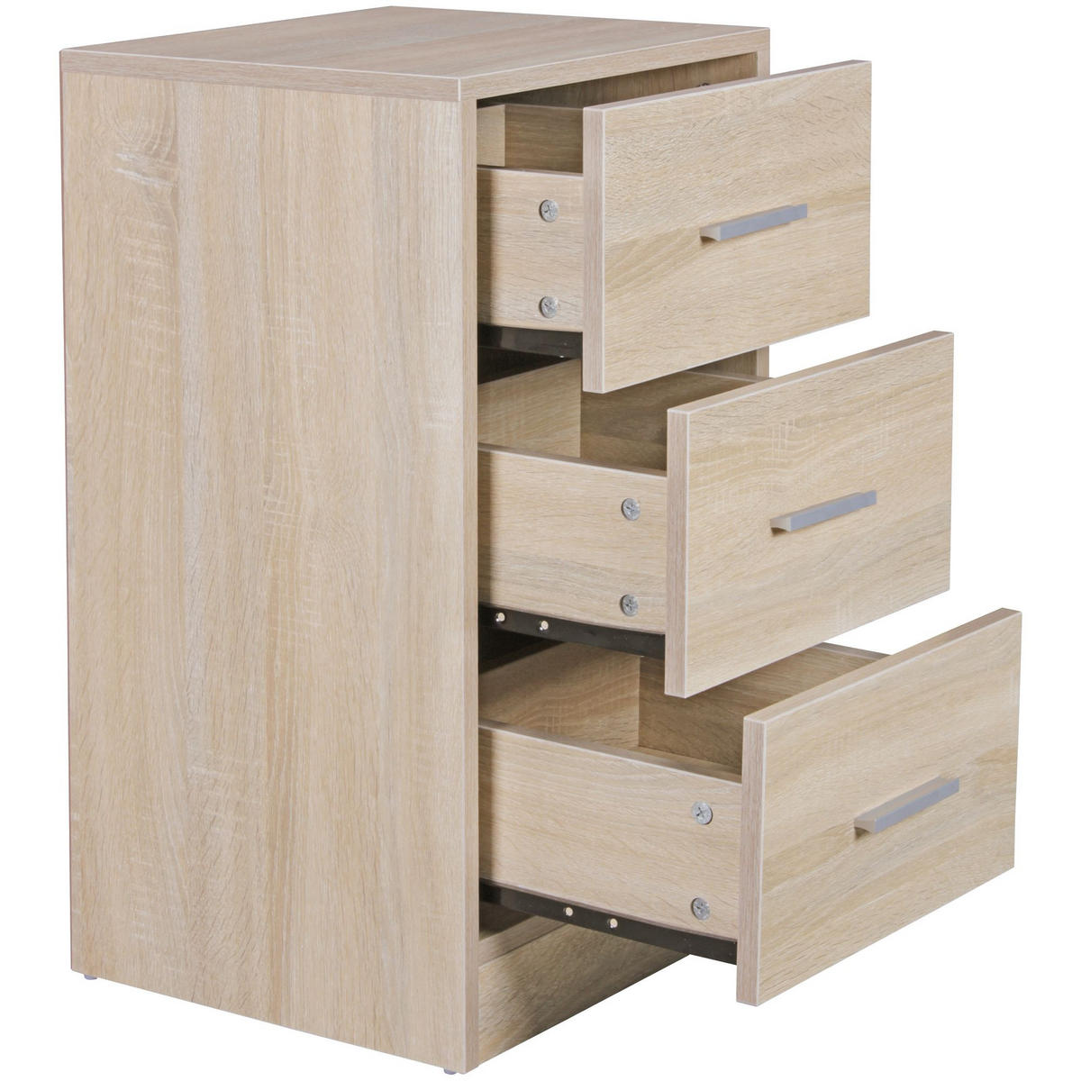 NACHTKONSOLE eckig CHRISTIANE - Sonoma Eiche, Holzwerkstoff (35/68/37.5cm) - tinkaro
