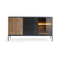 SIDEBOARD – KSZ154 – 154 cm – Sento – Eiche Schwarz - Sonoma Eiche, Holzwerkstoff (154/83/39cm) - hi-markt