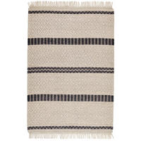 FALCHWEBETEPPICH Macrame Style, beige/schwarz 170x240 cm - Naturfarben, Textil (170/240cm) - Rug and Roll
