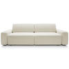 3-SITZER SOFA Baleo Creme Chenille-Bezug - Creme/Schwarz, Kunststoff/Textil (257/82/105cm) - Selsey