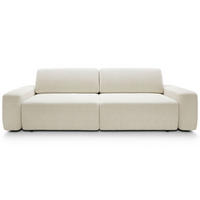 3-SITZER SOFA Baleo Creme Chenille-Bezug - Creme/Schwarz, Kunststoff/Textil (257/82/105cm) - Selsey