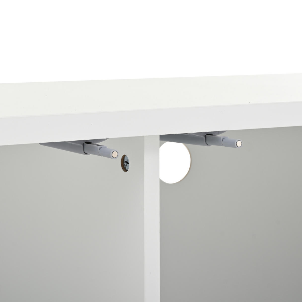 TV-SCHRANK Holz, Gold - Weiß, Holzwerkstoff (36/54/170cm) - Raumix