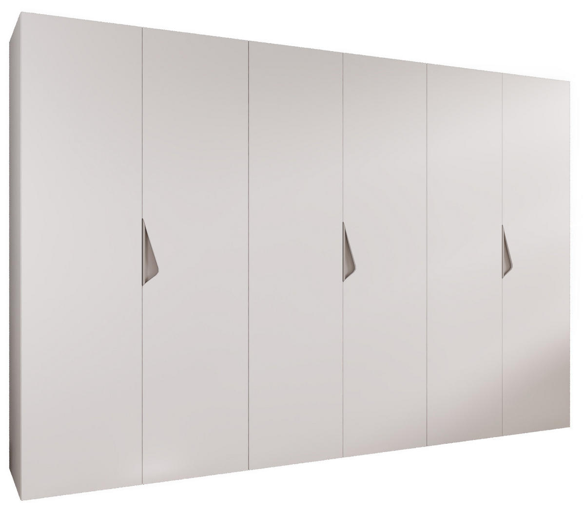 DREHTÜRENSCHRANK 202/300/52 6-türig - Beige/Weiß, Holz/Metall (300/202/52cm) - Abiks Möbel