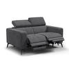 RELAXSOFA MORELLO 2-Sitzer, dunkelgrau, 2 x Relax Zero Gravity - Dunkelgrau, Holz/Textil (164/82/103cm) - Courtois Laville