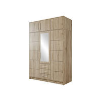 DREHTÜRENSCHRANK Bali D3 mit Schrankaufsatz - Silberfarben/Sonoma Eiche, Holzwerkstoff/Kunststoff (58/245/147cm) - MIRJAN24