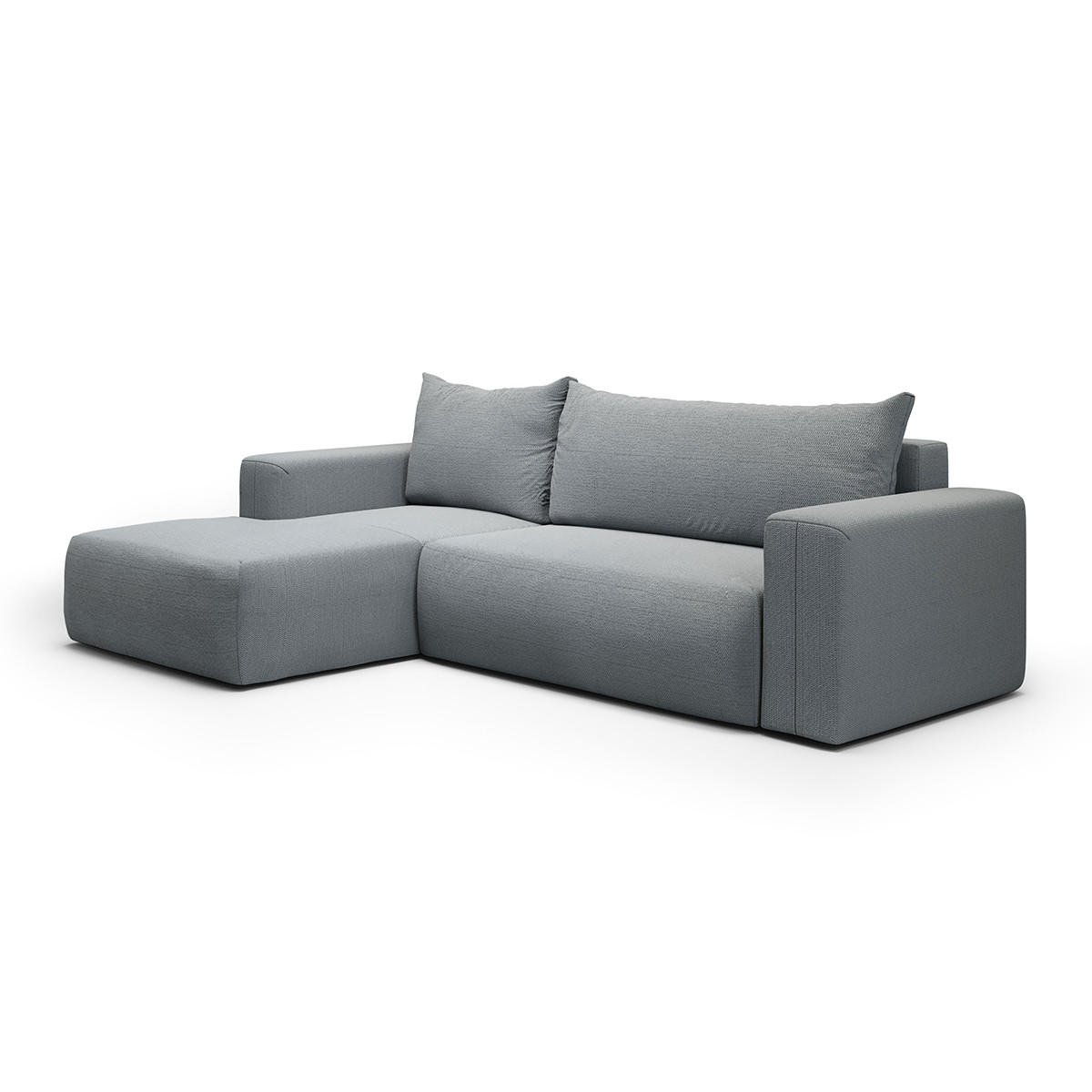 ECKSOFA Bliss 3 Sitzplätze Grau - Grau, Holz (268/163cm) - Petits-meubles