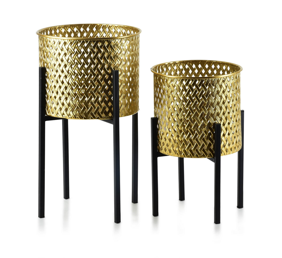 BLUMENTÖPFEN Swen Gold 20/20 cm Metall - Goldfarben, Metall (20cm) - Mondex