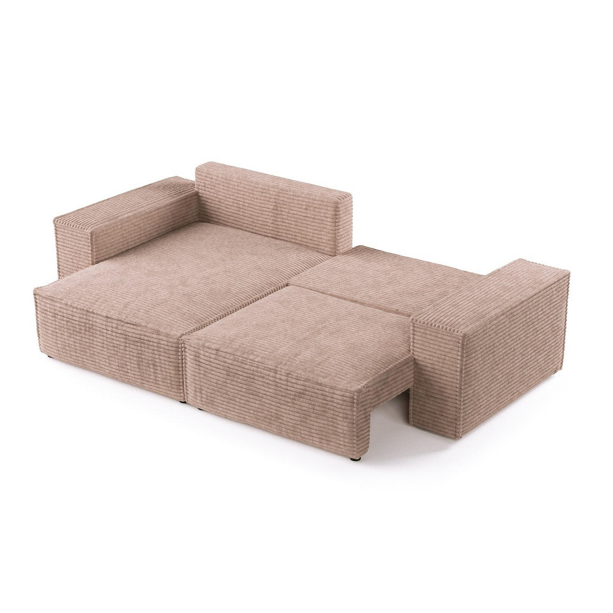 ROHOVÁ SEDAČKA SENSO, textil, Béžová - černá/béžová, dřevo/kompozitní dřevo (255/148cm) - AltaBeds