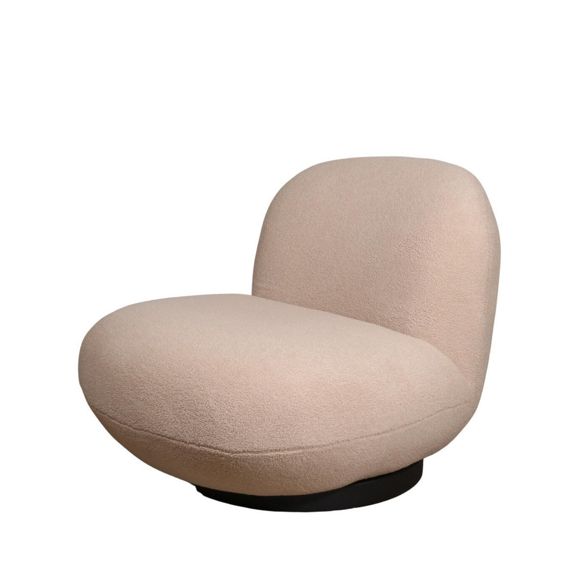 SESSEL drehbar aus Teddy-Stoff, beige - Beige, Textil (81/71/94cm) - Giga Meubel