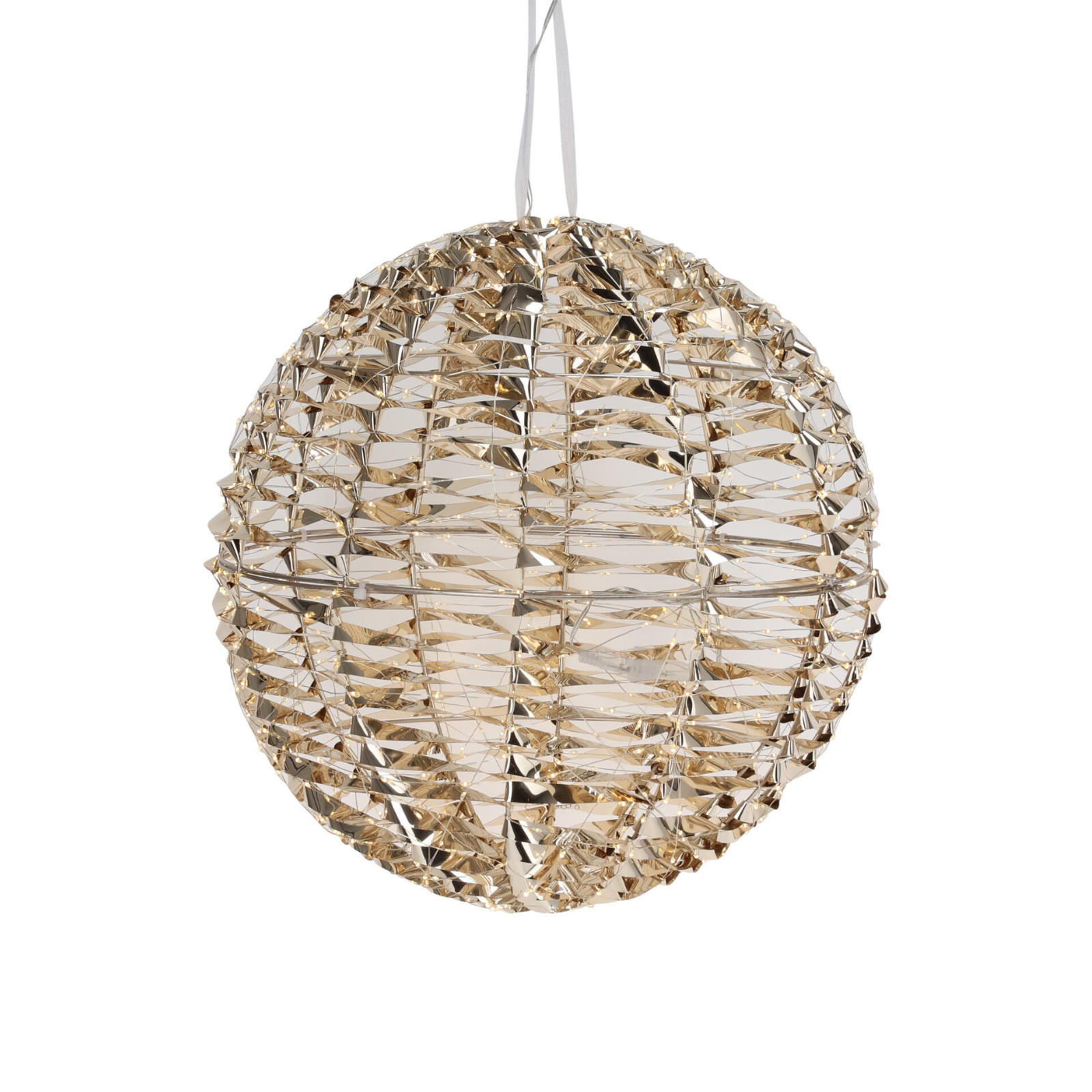 AUSSENDEKORATION Kugel Leuchtend Ø 40 cm - Goldfarben, Kunststoff (40/40/40cm) - Home Styling Collection