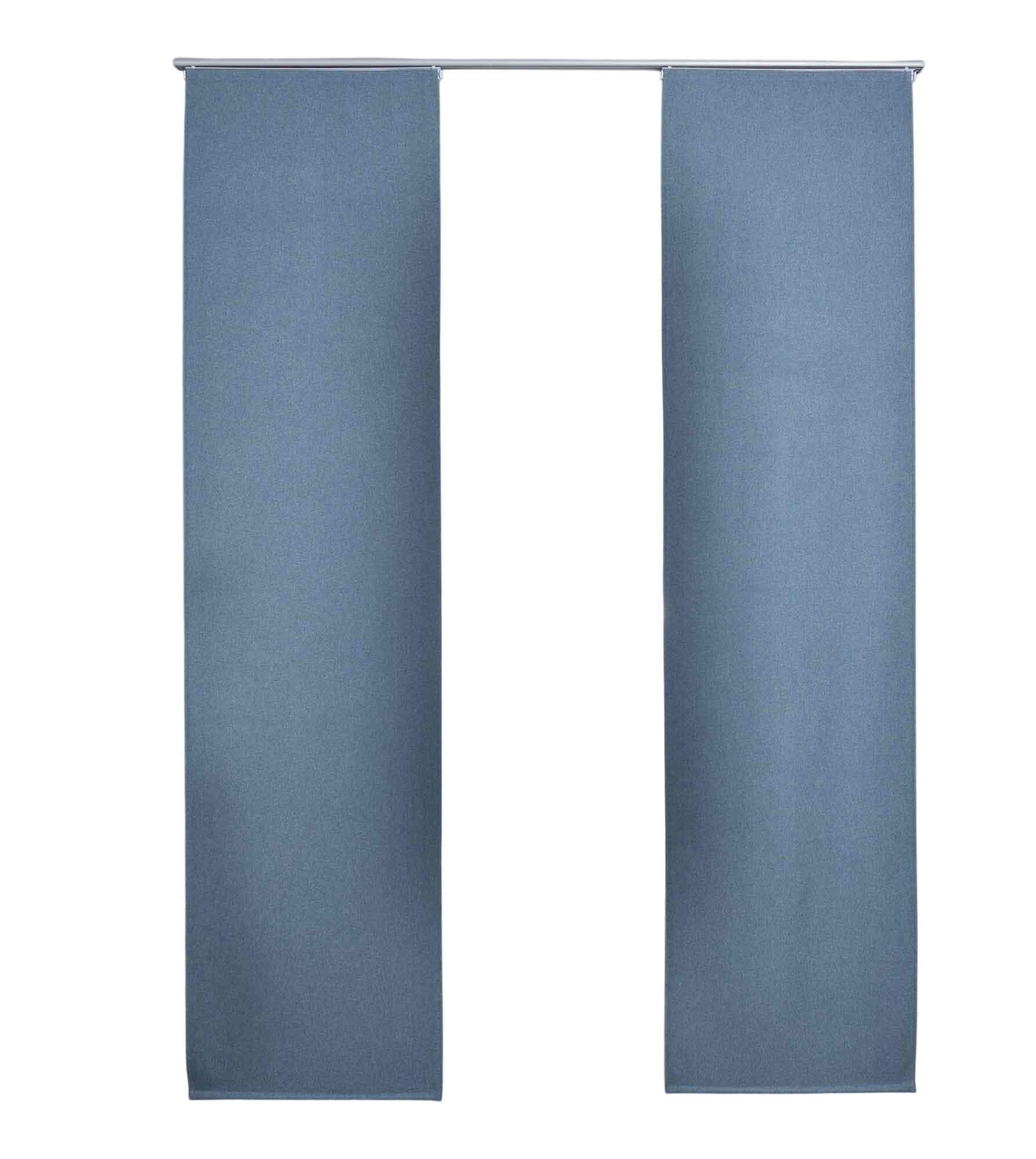VORHANG 2ER SET »München Dark« HxB 245x60 cm Blau - Blau, Textil (60/245cm) - Gardinenbox
