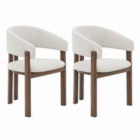ESSZIMMERSTUHL 2er-Set mit Armlehnen Walnuss/Beige - Walnussfarben, Holz (52.5/83/61.5cm) - Meubliv