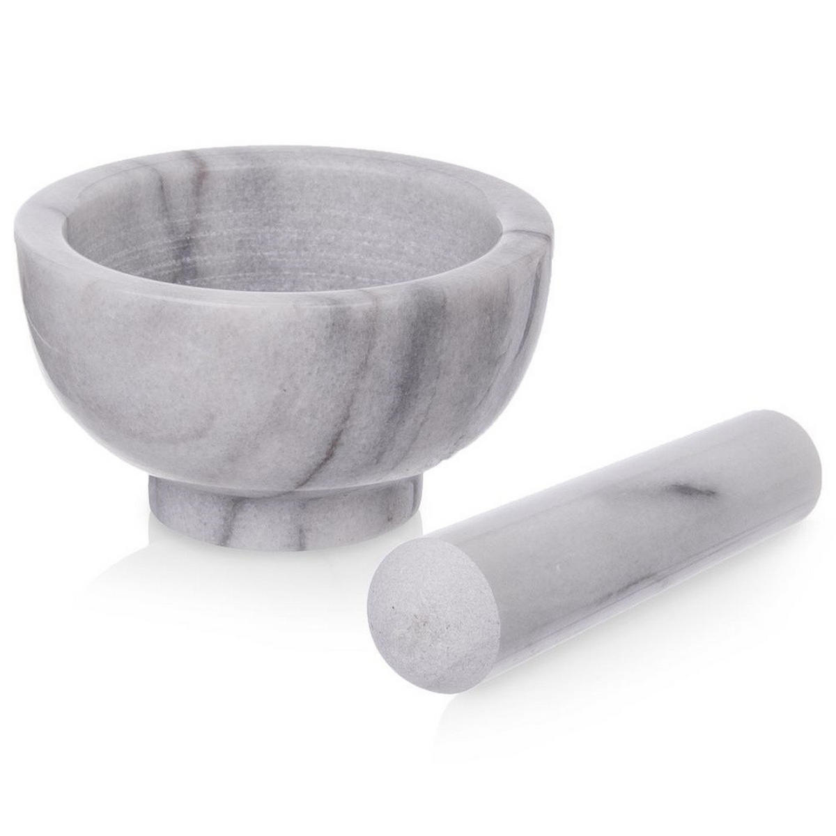 GEWÜRZMÖRSER Marmor - Weiß, Stein (11.5/6/11.5cm) - Orion 