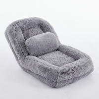BODENSOFA 5-fach verstellbar 102 x 89 x 88 cm Hellgrau - Hellgrau, Kunststoff (89/88/102cm) - Beauniv