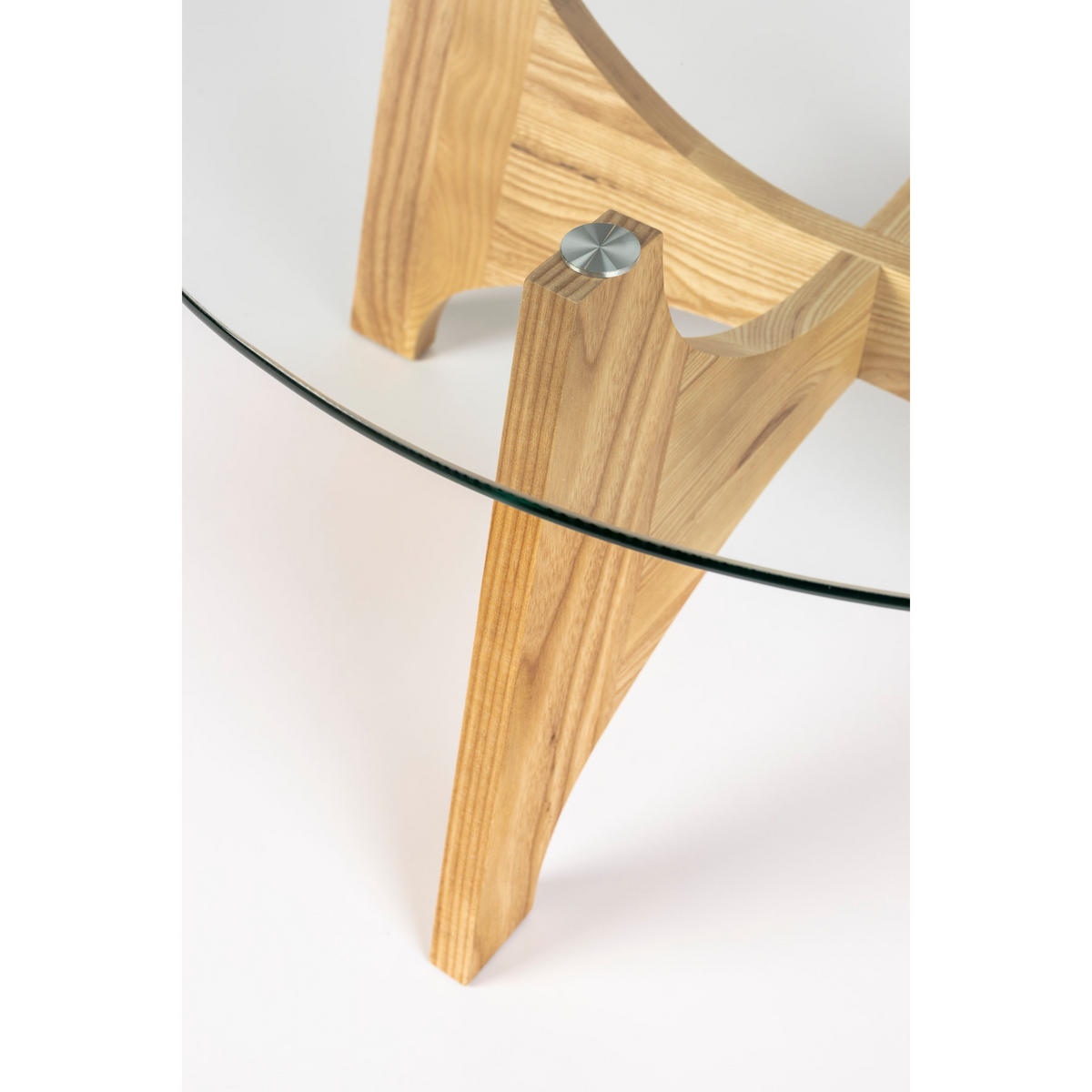 COUCHTISCH Kobe Rund 80 cm - Beige, Glas (80/80/40cm) - Zuiver