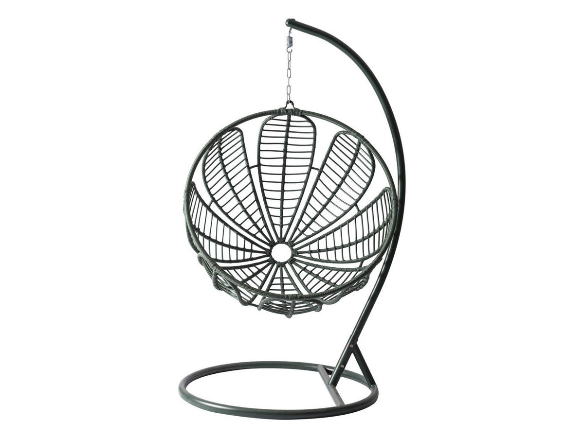 HÄNGESESSEL Floressa - Grün, Metall (106/195/105cm) - MIRJAN24