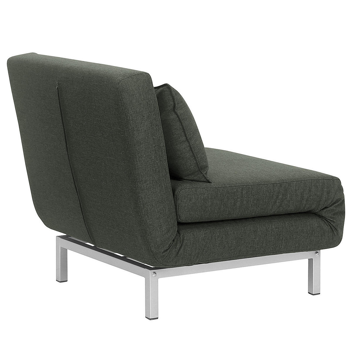 SCHLAFSESSEL - Dunkelgrau/Silberfarben, Textil/Metall (77/78/85cm) - home24