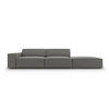 SOFA Jodie aus Samt hellgrau 3 Sitzplätze - Hellgrau, Textil (262/70/102cm) - Micadoni