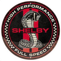 BLECHSCHILD 35 cm Rund Shelby Full Speed Cobra Snake - Multicolor, Metall (35/35/0.2cm) - Nostalgic-Art