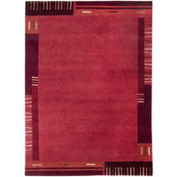 HANDKNÜPFTEPPICH Kailash 140x200 cm - Rot, Textil (140/200cm) - THEKO