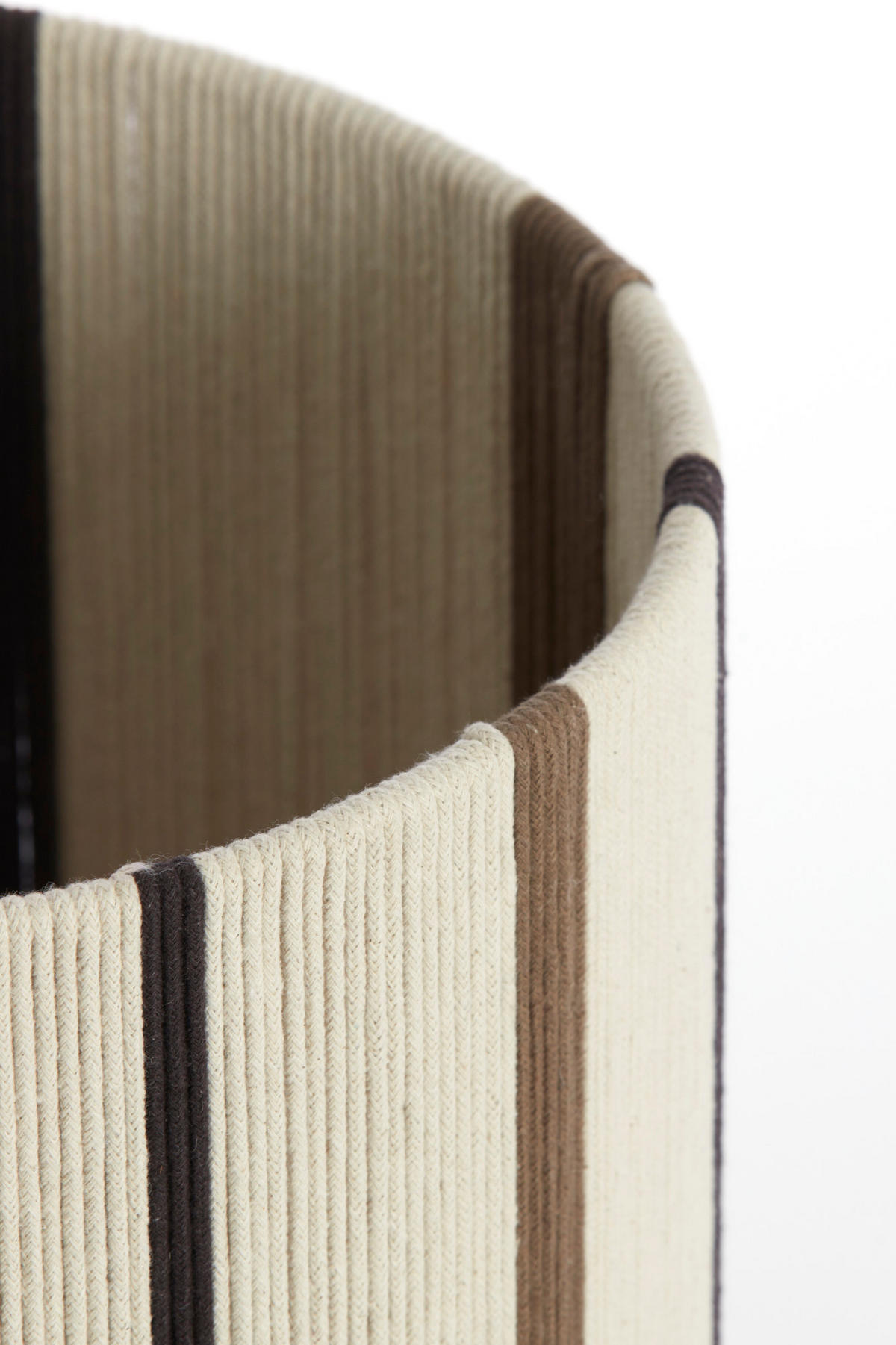 LAMPENSCHIRM Medan Weiß Ø30/40 cm - Schwarz/Weiß, Textil (30/30/40cm) - Light & Living