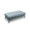 BANK Mamaia aus Samt hellblau 2 Sitzplätze - Hellblau, Textil (133/41/62cm) - Micadoni