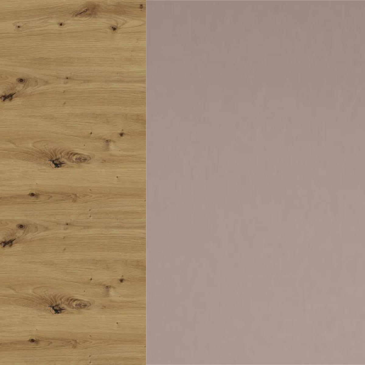 ECKHÄNGESCHRANK Bonn W14/60 Eiche Artisan / rosé kupfer matt 60 / 60 / 96cm - Hellrosa/Eiche Artisan, Holz/Holzwerkstoff (60/96/60cm) - Feldmann-Wohnen