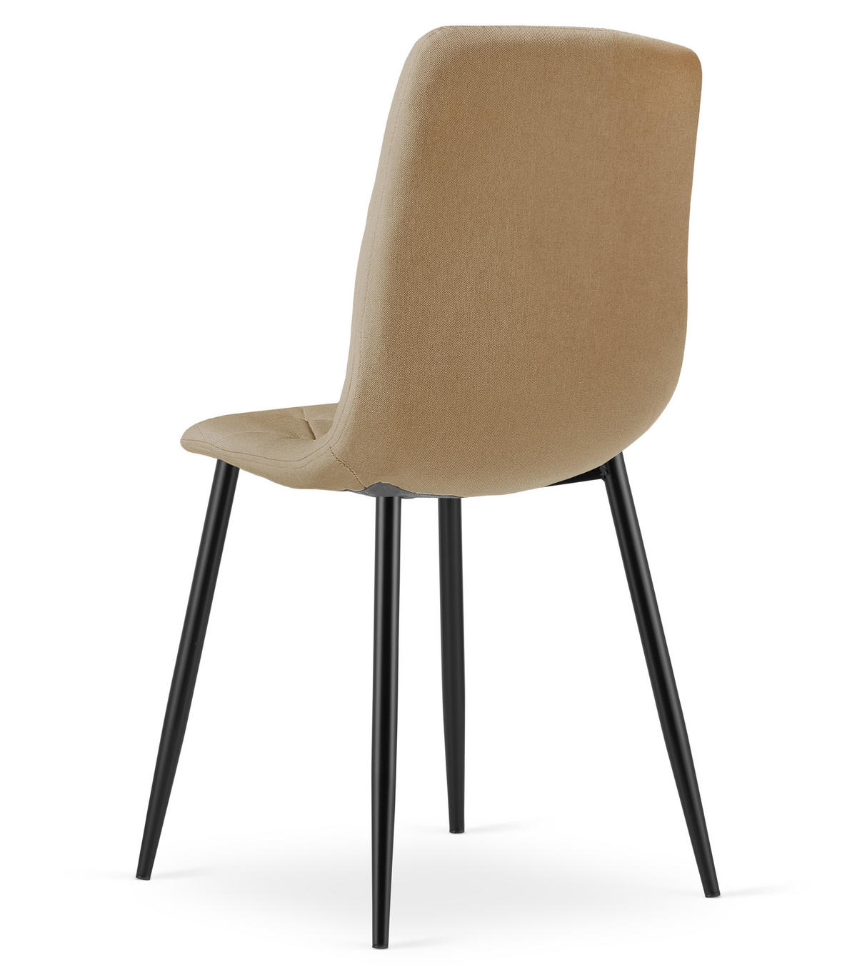 ESSZIMMERSTUHL 4-er Set TYRA brauner Sitz, schwarze Beine - Schwarz/Braun, Textil (44.5/87/54.5cm) - Valora